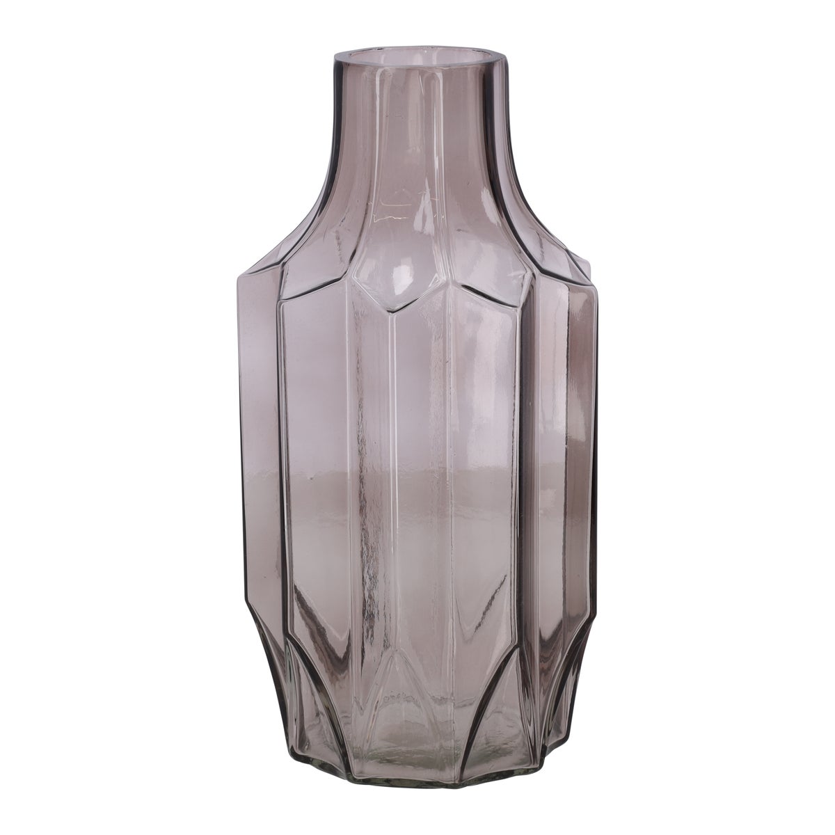 Glazen vaas grijs 12x12x25cm 3 assorti Glazen vaas grijs 12x12x25cm 3 assorti