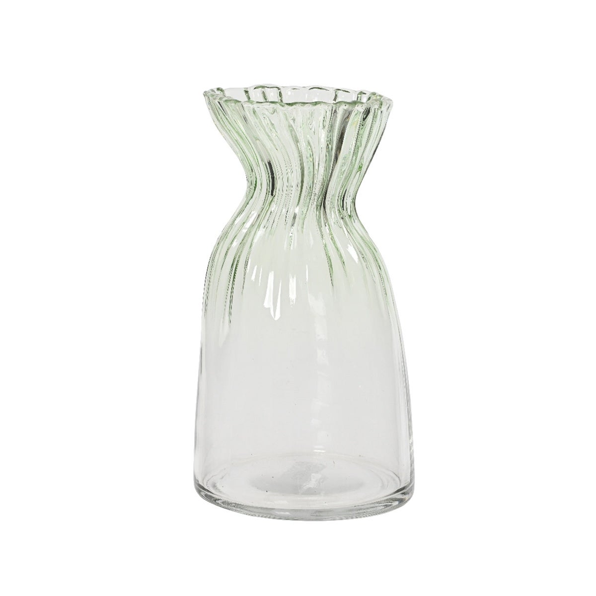 Vaas gerecycled glas groen 25 cm Vaas gerecycled glas groen 25 cm