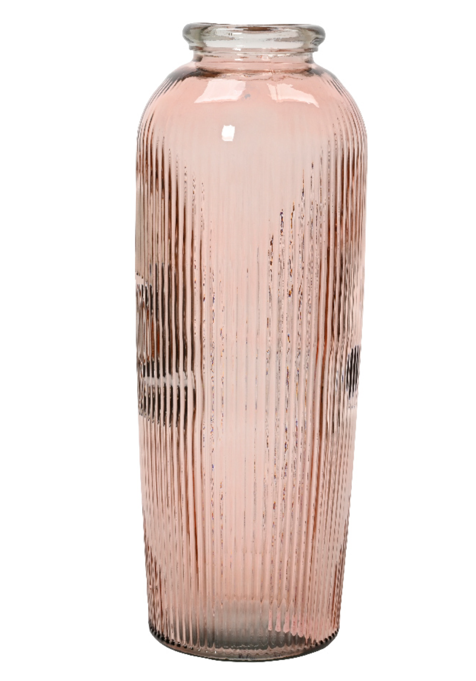 Vaas gerecycled glas roze 70 cm Vaas gerecycled glas roze 70 cm