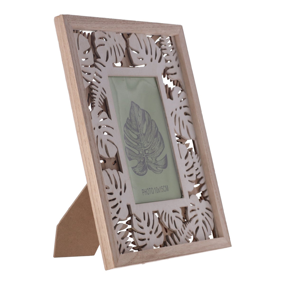 Fotokader hout palm wit 10 x 15 cm Fotokader hout palm wit 10 x 15 cm