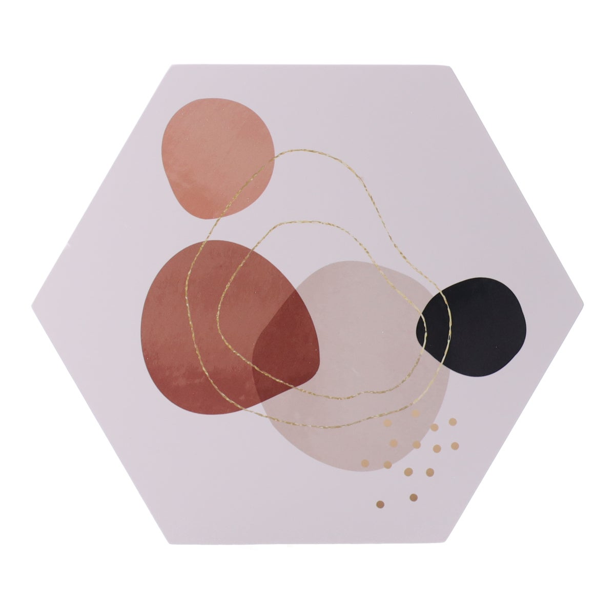 Schilderij zeshoek print D 24 x 28 cm assorti Schilderij zeshoek print D 24 x 28 cm assorti