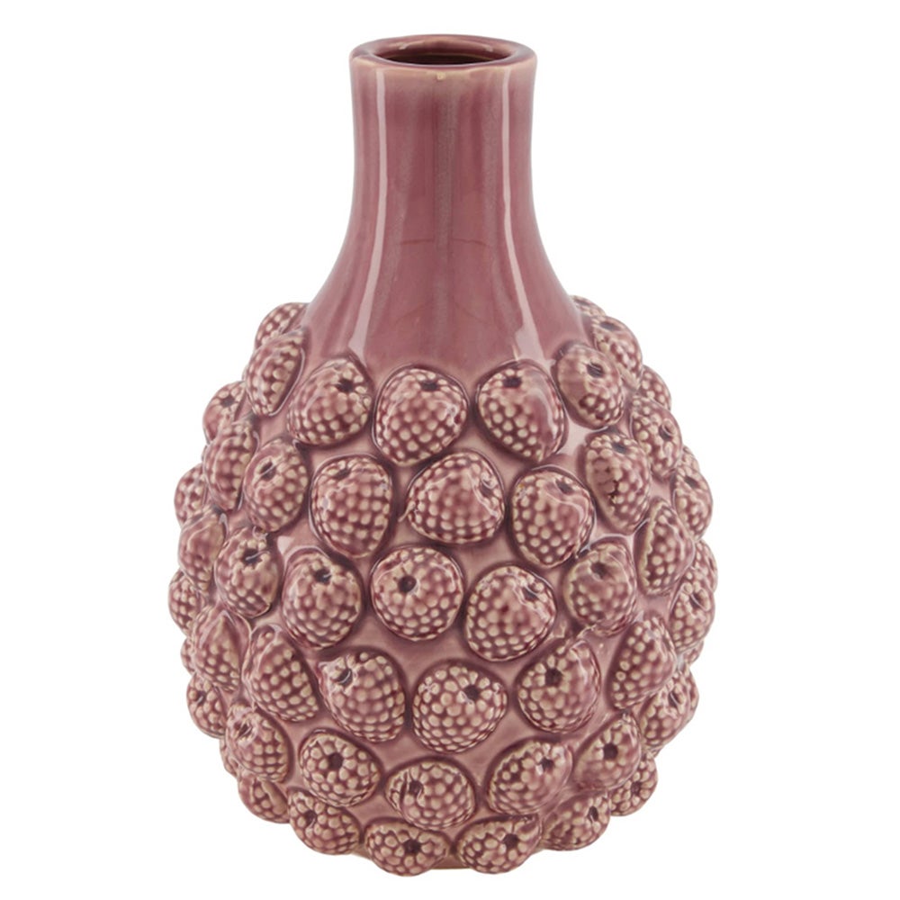 Vaas raspberry keramiek paars 27 cm Vaas raspberry keramiek paars 27 cm