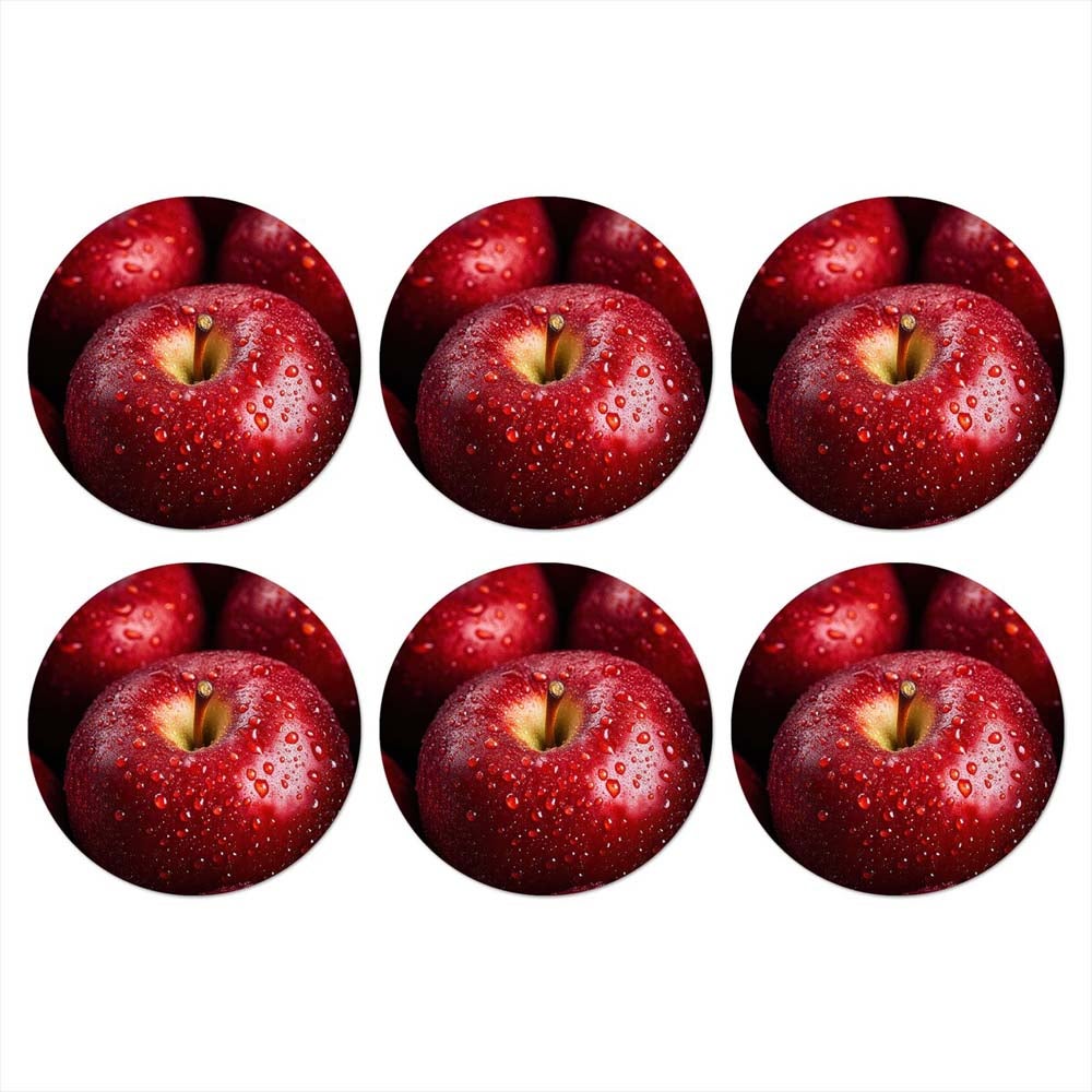 Onderzetter rond fruit 10 cm 6 assorti Onderzetter rond fruit 10 cm 6 assorti