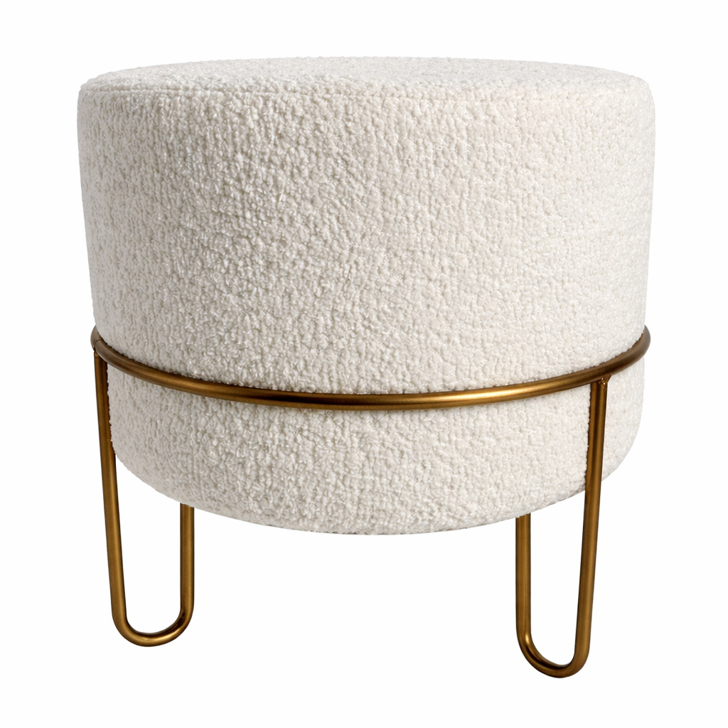 Poef Fleurimont creme 40 cm Poef Fleurimont creme 40 cm