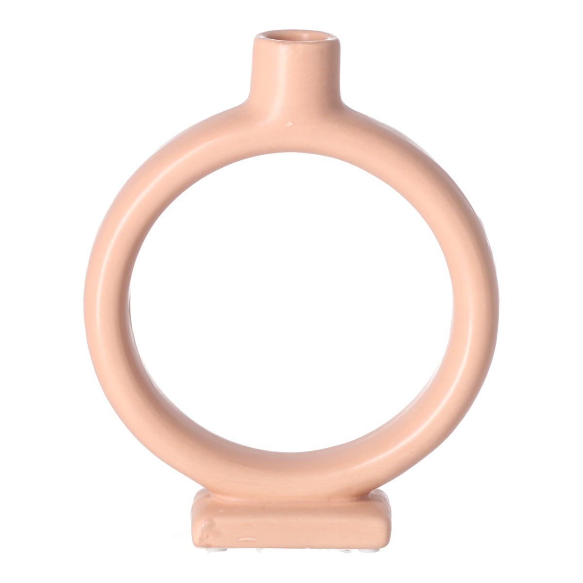 Kaarshouder keramiek 19cm roze Kaarshouder keramiek 19cm roze