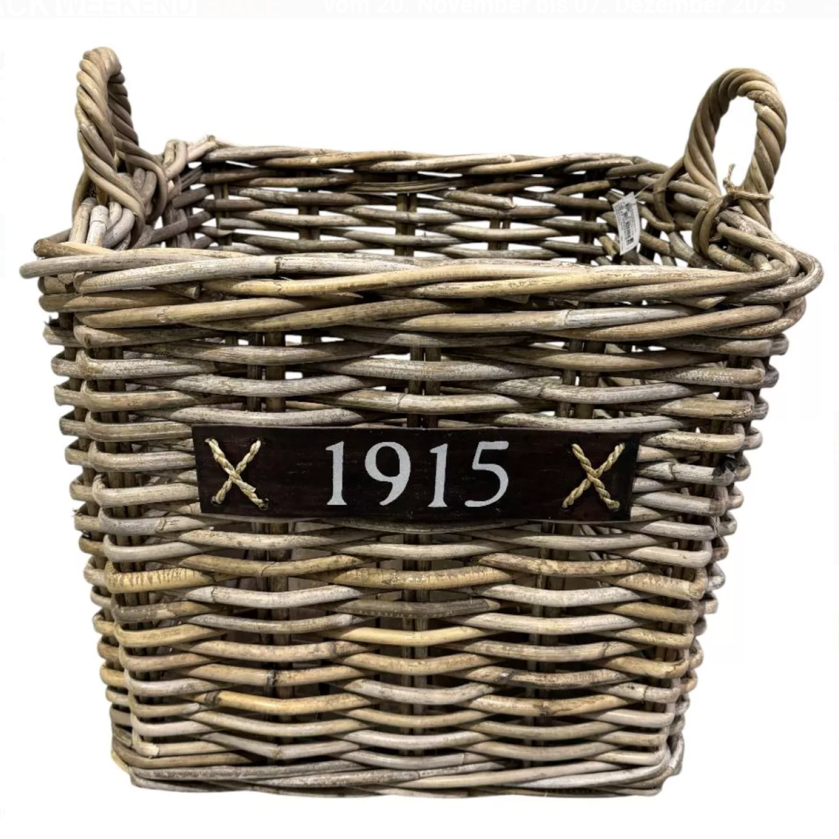 Bak rotan met wielen vierkant 50 x 50 cm Bak rotan met wielen vierkant 50 x 50 cm