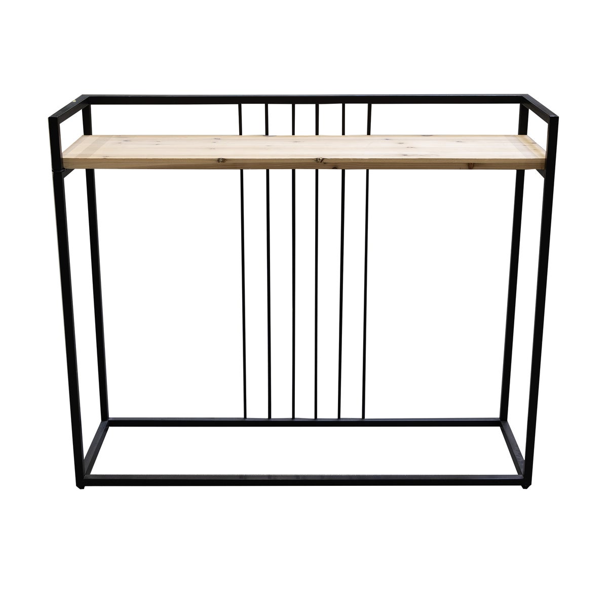 Rek deco metaal zwart 110 x 34 x 90 cm Rek deco metaal zwart 110 x 34 x 90 cm