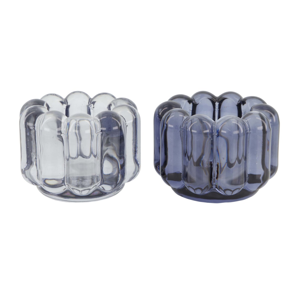 Theelichth glas blauw 8 x 6 cm 2 assorti Theelichth glas blauw 8 x 6 cm 2 assorti