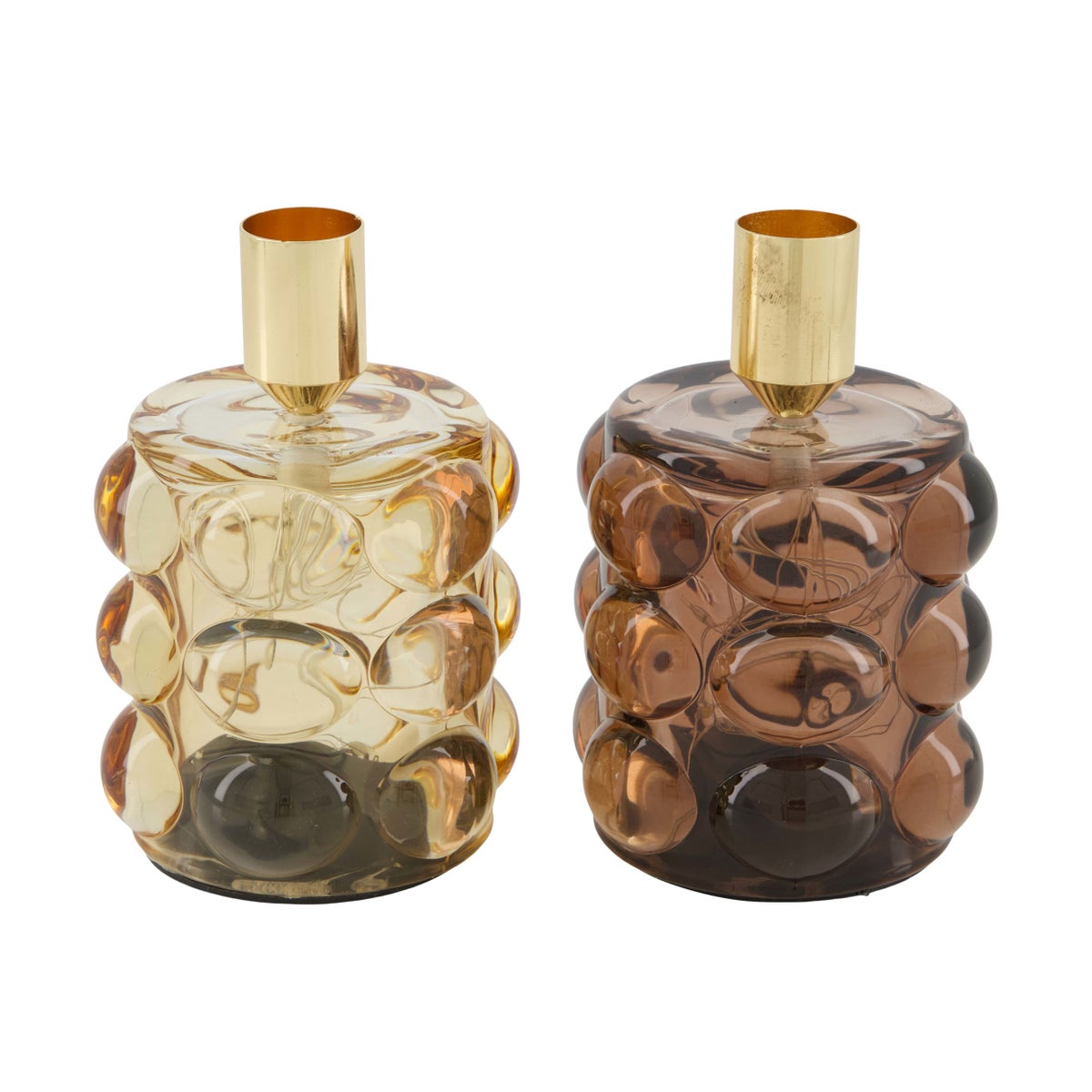 Kaarshouder glas bruin 8 x 12 cm 2 assorti Kaarshouder glas bruin 8 x 12 cm 2 assorti