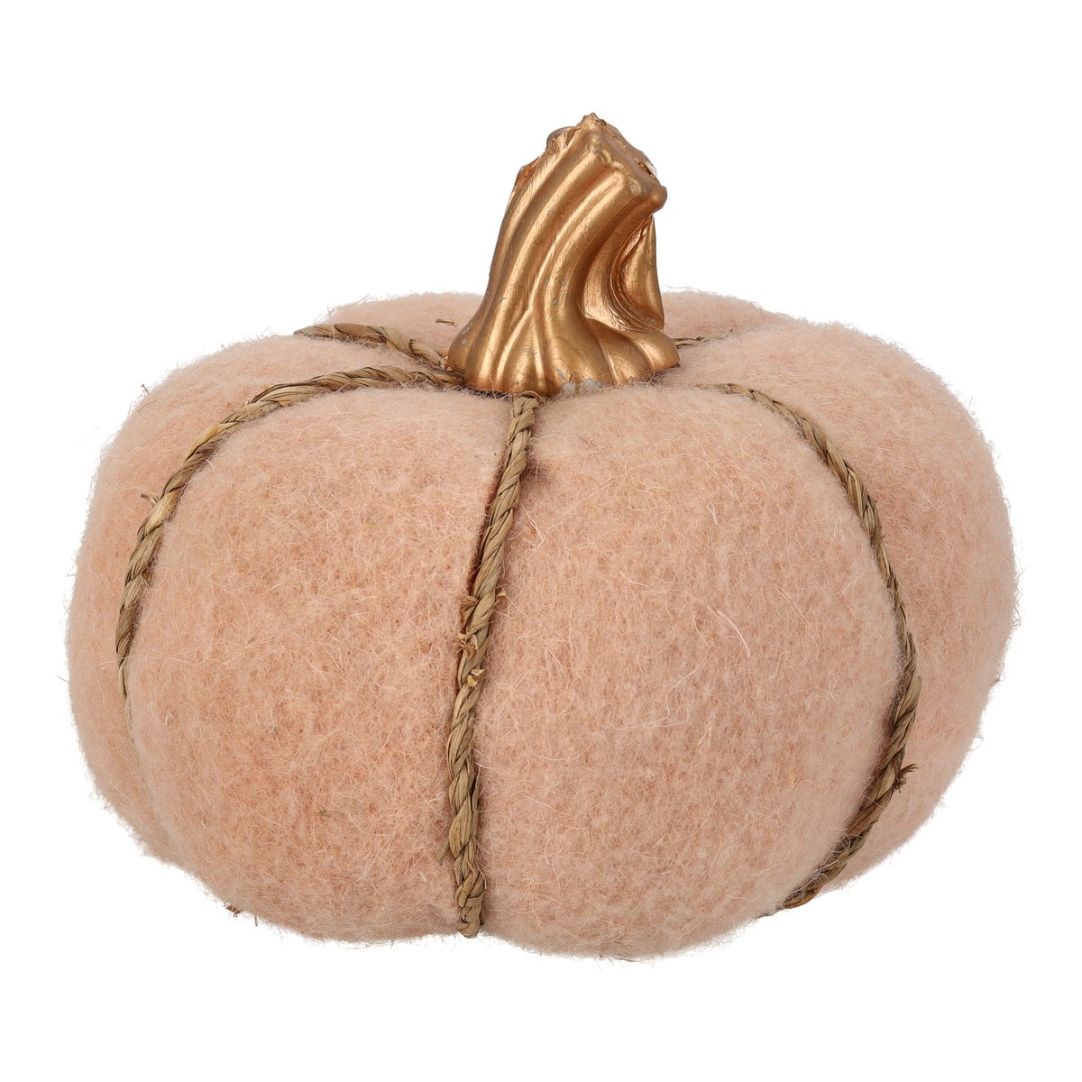 Pompoen vilt beige 17 cm Pompoen vilt beige 17 cm