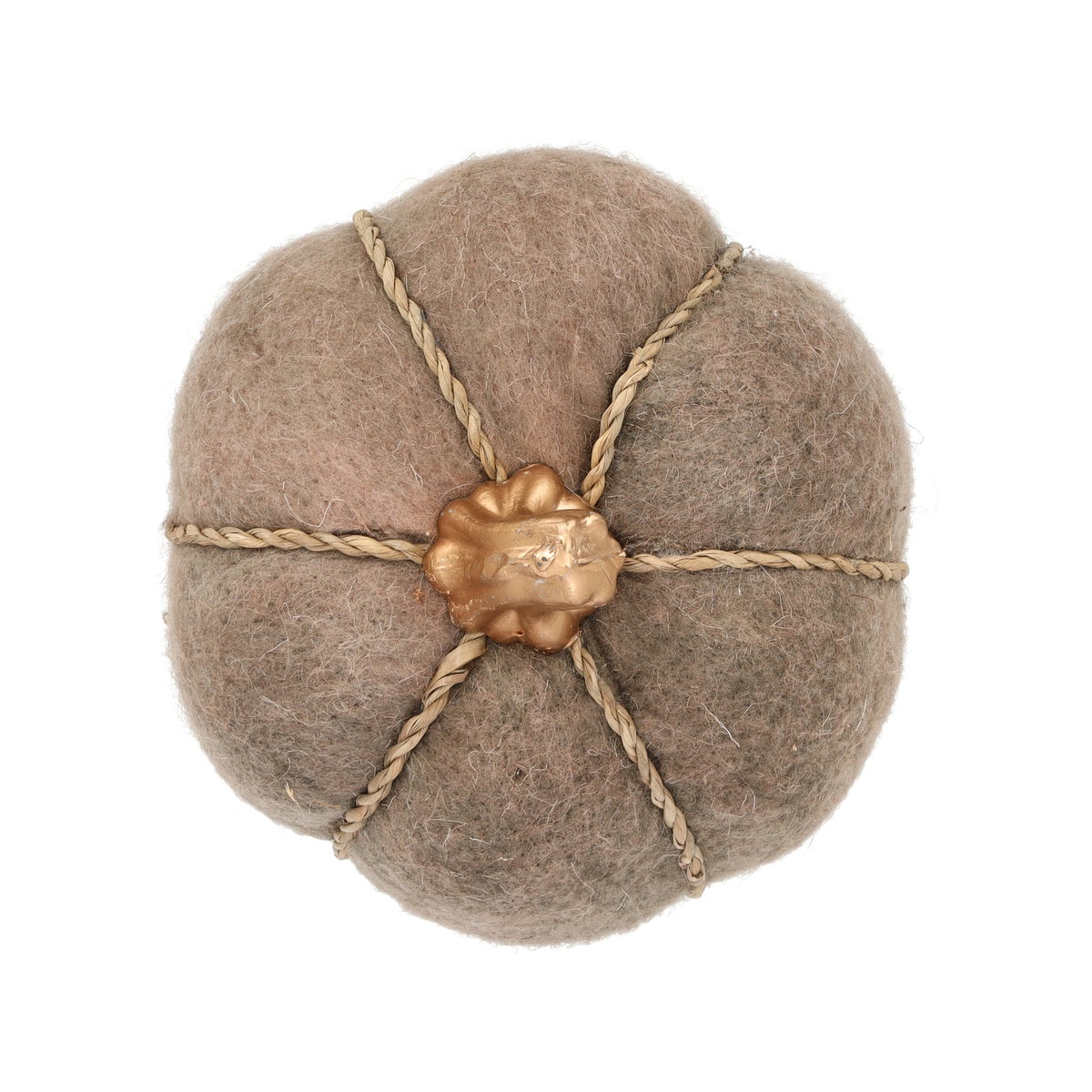 Pompoen vilt bruin 17 cm Pompoen vilt bruin 17 cm