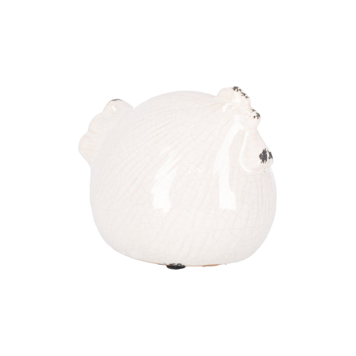 Kip keramiek 11 cm antiek wit Kip keramiek 11 cm antiek wit