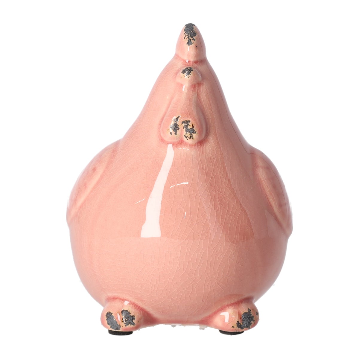 Kip keramiek 15 cm antiek roze Kip keramiek 15 cm antiek roze