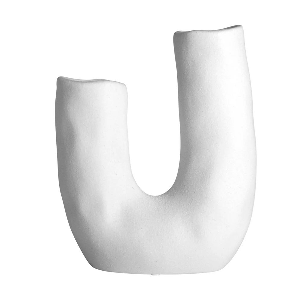 Vaas U-vorm 18 cm wit Vaas U-vorm 18 cm wit