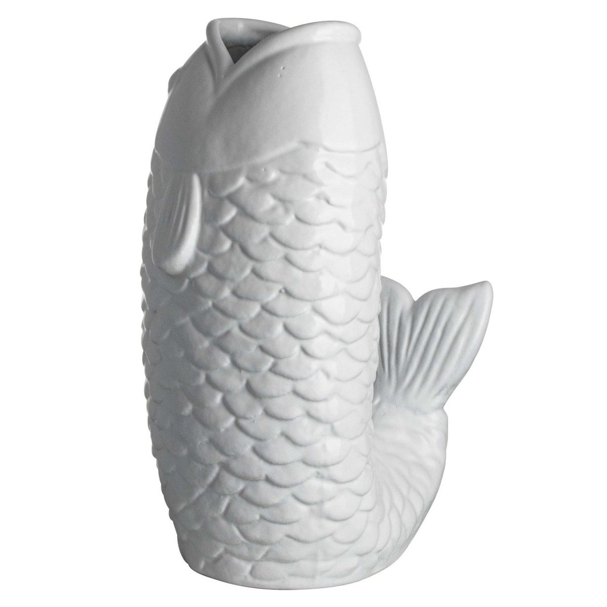 Vaas vis 26 cm wit Vaas vis 26 cm wit