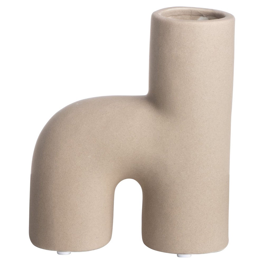 Vaas h-vorm 14 cm beige Vaas h-vorm 14 cm beige