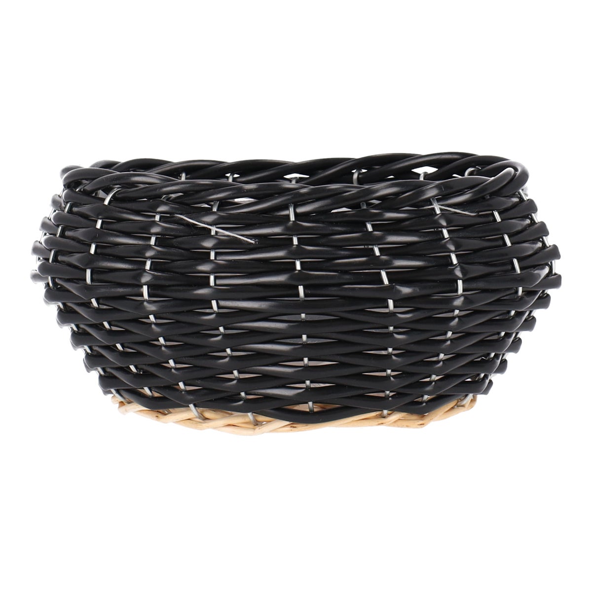 Mand riet rond zwart 19 cm Mand riet rond zwart 19 cm