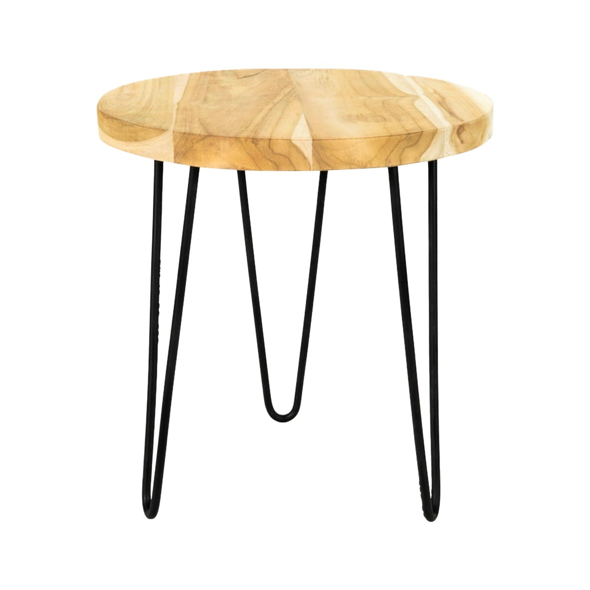 Bijzettafel teak en metaal 38 x 41 cm Bijzettafel teak en metaal 38 x 41 cm