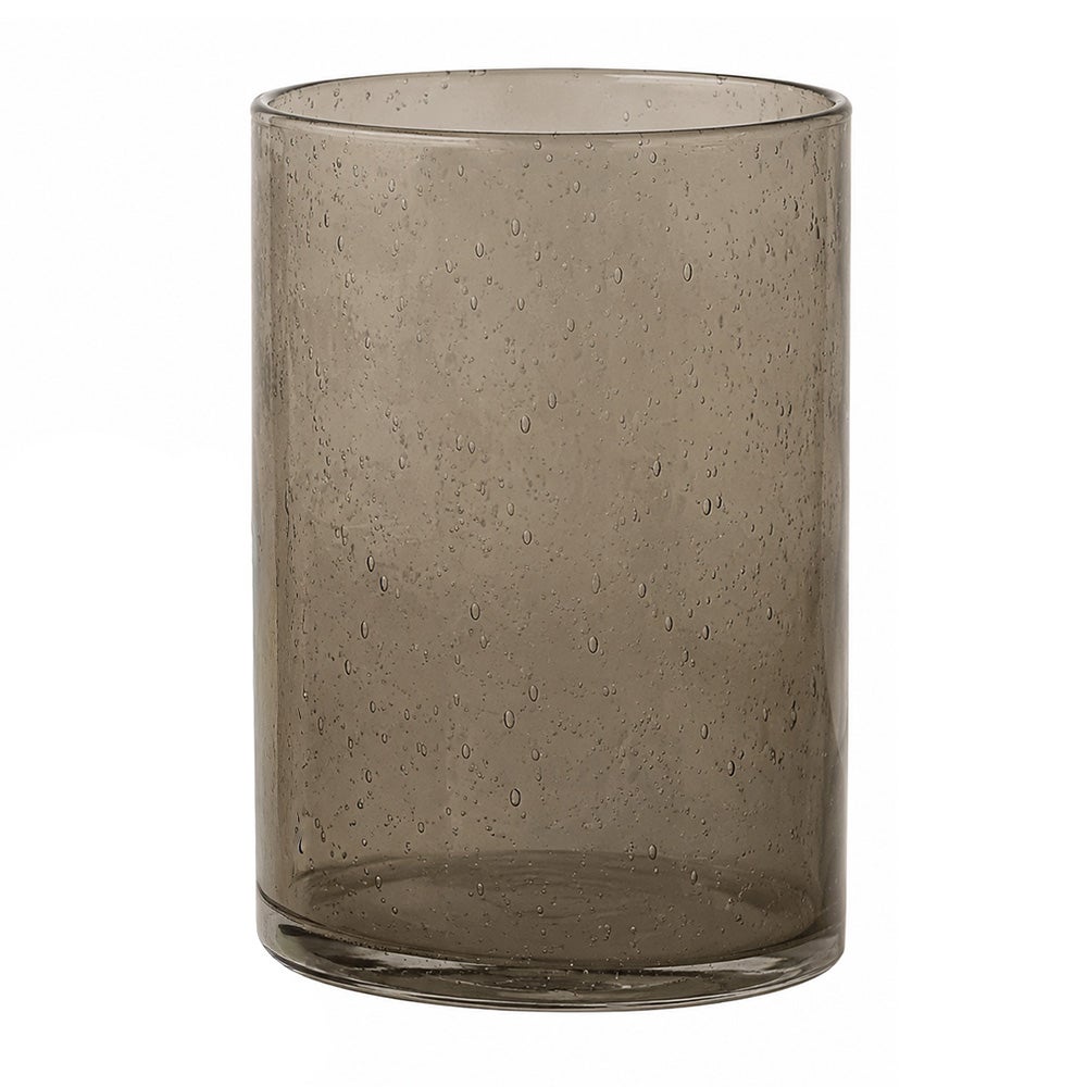 Vaas glas taupe 19 x 20 cm Vaas glas taupe 19 x 20 cm