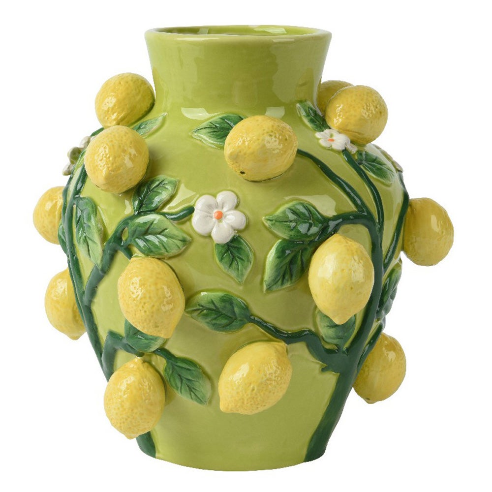 Vaas citroen groen 26 cm Vaas citroen groen 26 cm