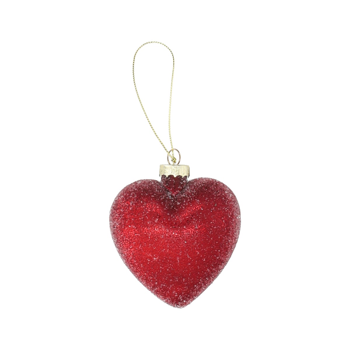 Hanger hart glas 8 cm 2 stuks Hanger hart glas 8 cm 2 stuks