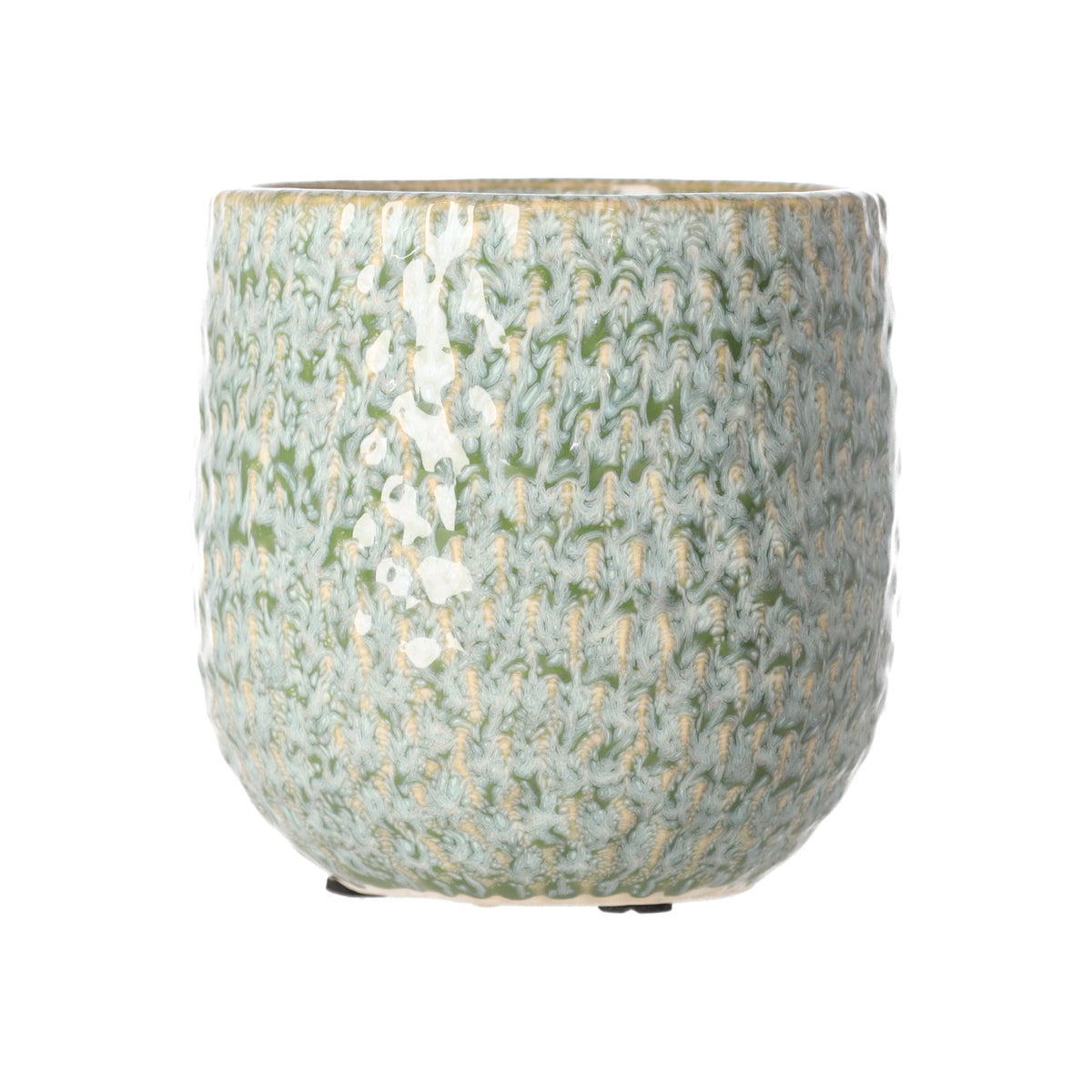 Pot keramiek groen 12 x 11 cm Pot keramiek groen 12 x 11 cm