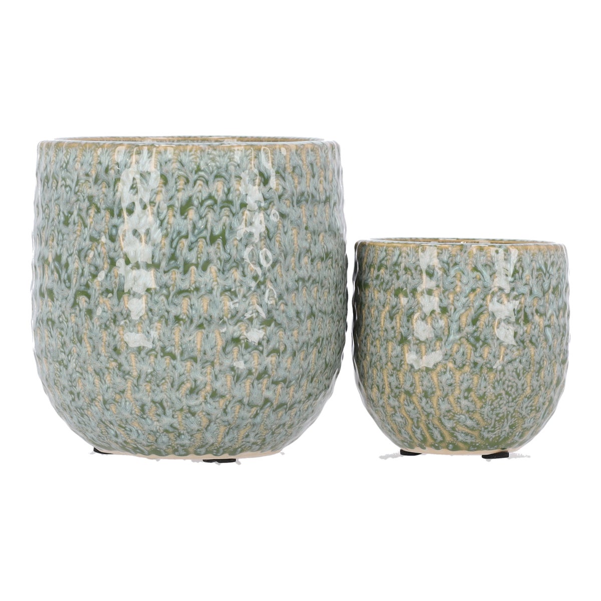 Pot keramiek groen 12 x 11 cm Pot keramiek groen 12 x 11 cm