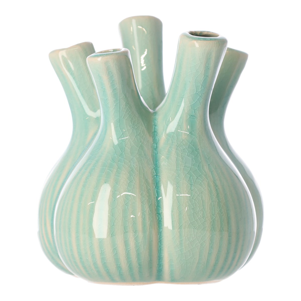 Vaas Keramiek groen 17 x 17 x 20 cm Vaas Keramiek groen 17 x 17 x 20 cm