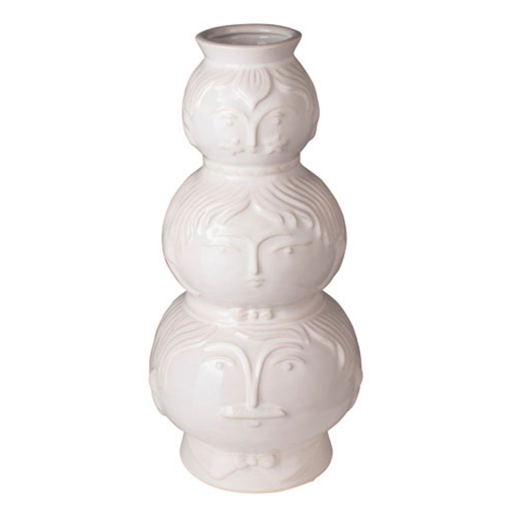 Vaas 3 gezichten 30 cm wit Vaas 3 gezichten 30 cm wit