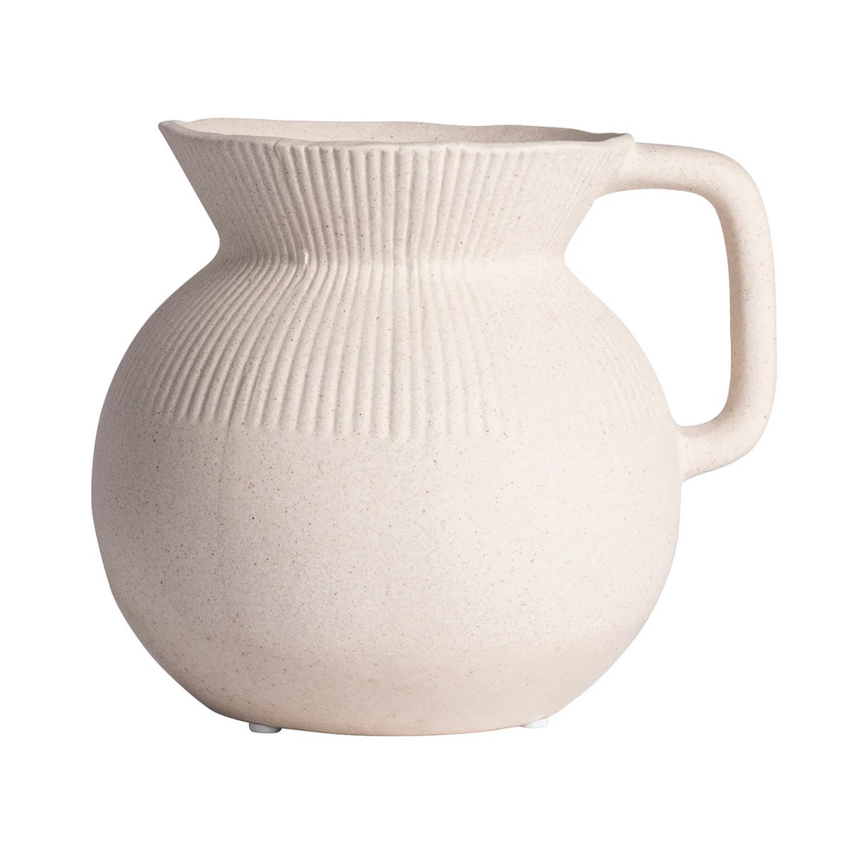 Vaas met handvat 15 cm beige Vaas met handvat 15 cm beige