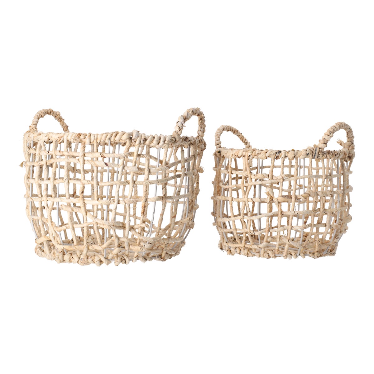 Set van 2 manden wit Set van 2 manden wit