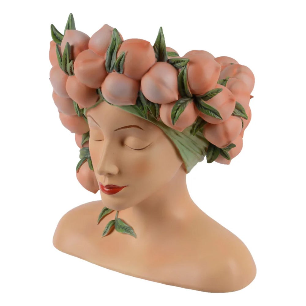 Decoratieve pot vrouw perzik 23 cm Decoratieve pot vrouw perzik 23 cm
