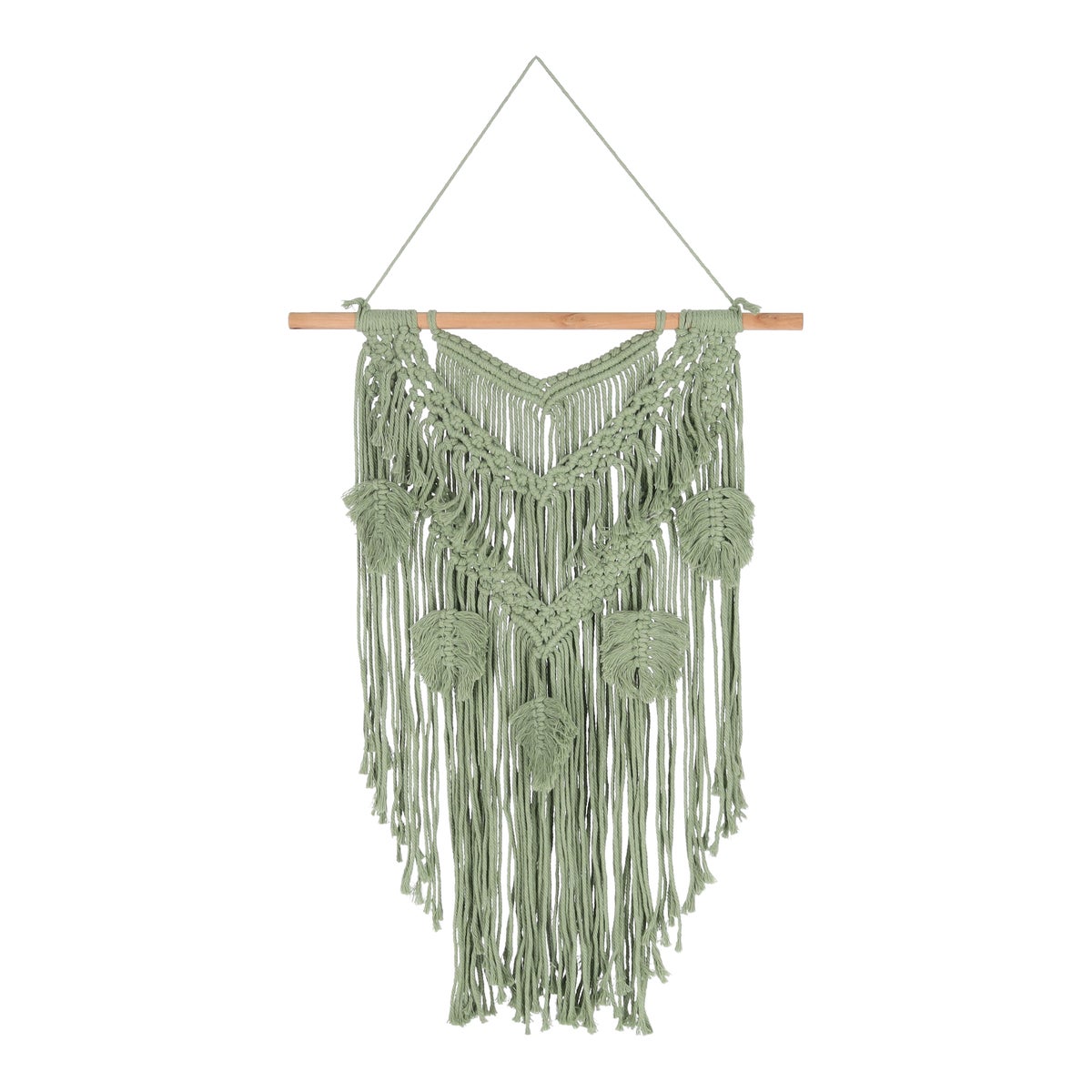 Wand deco pluim 60 cm groen Wand deco pluim 60 cm groen