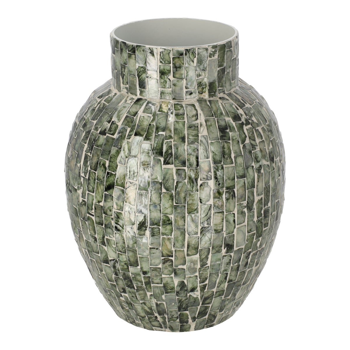 Vaas capiz Theillet groen 33 cm Vaas capiz Theillet groen 33 cm
