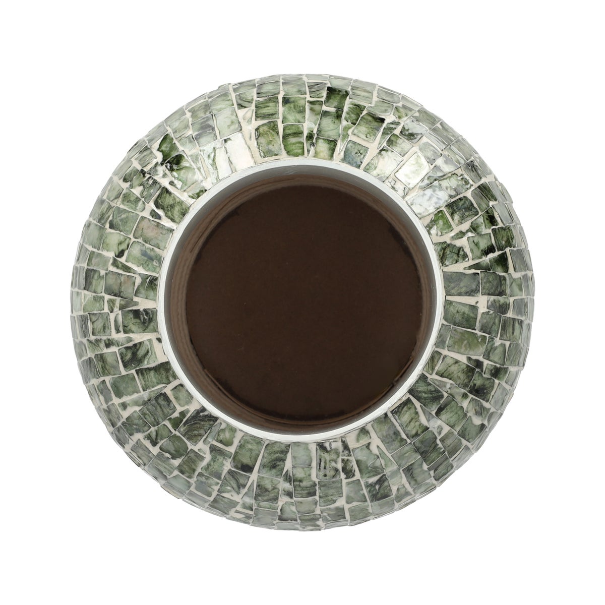 Vaas capiz Theillet groen 33 cm Vaas capiz Theillet groen 33 cm