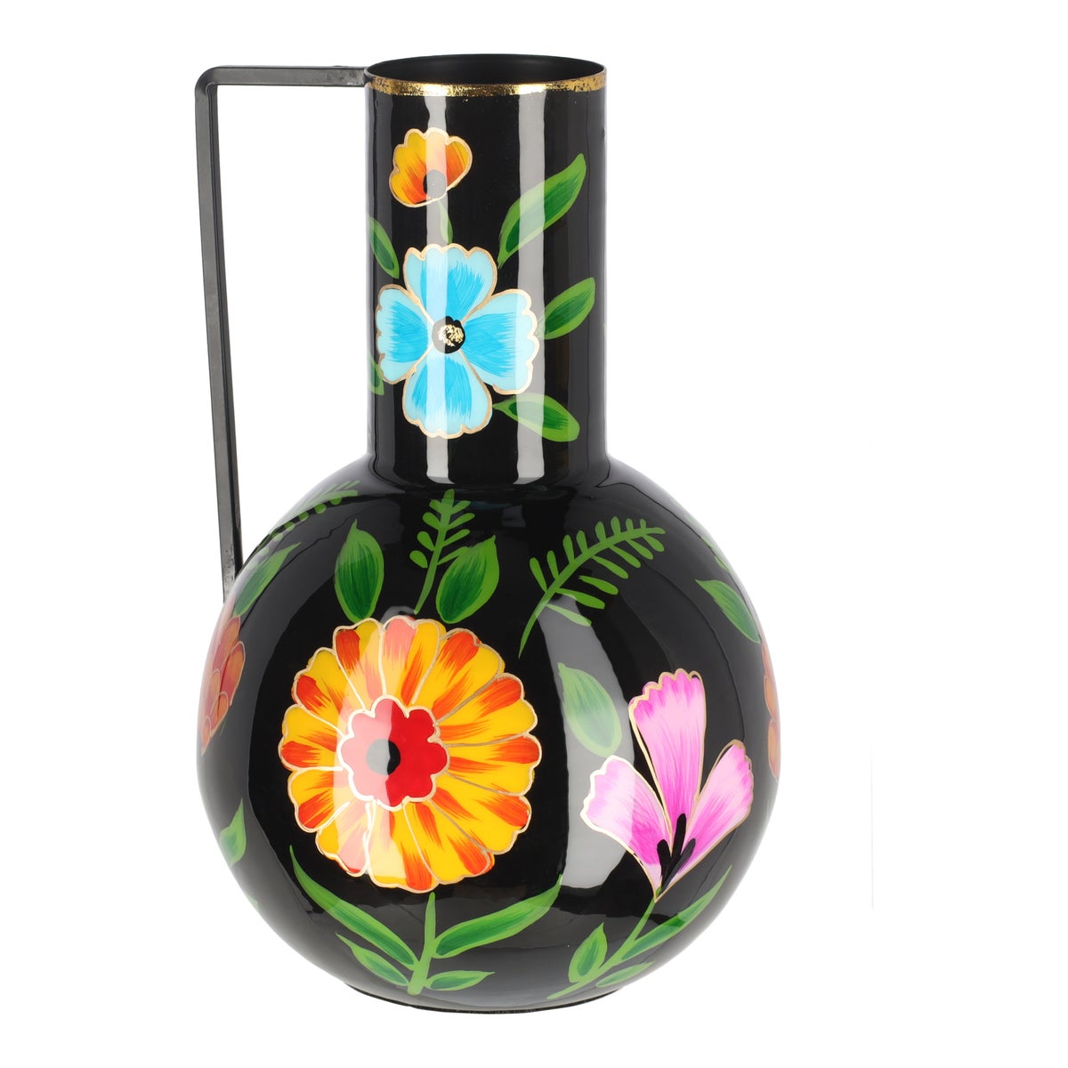 Vaas Korba bloem zwart 24 cm Vaas Korba bloem zwart 24 cm