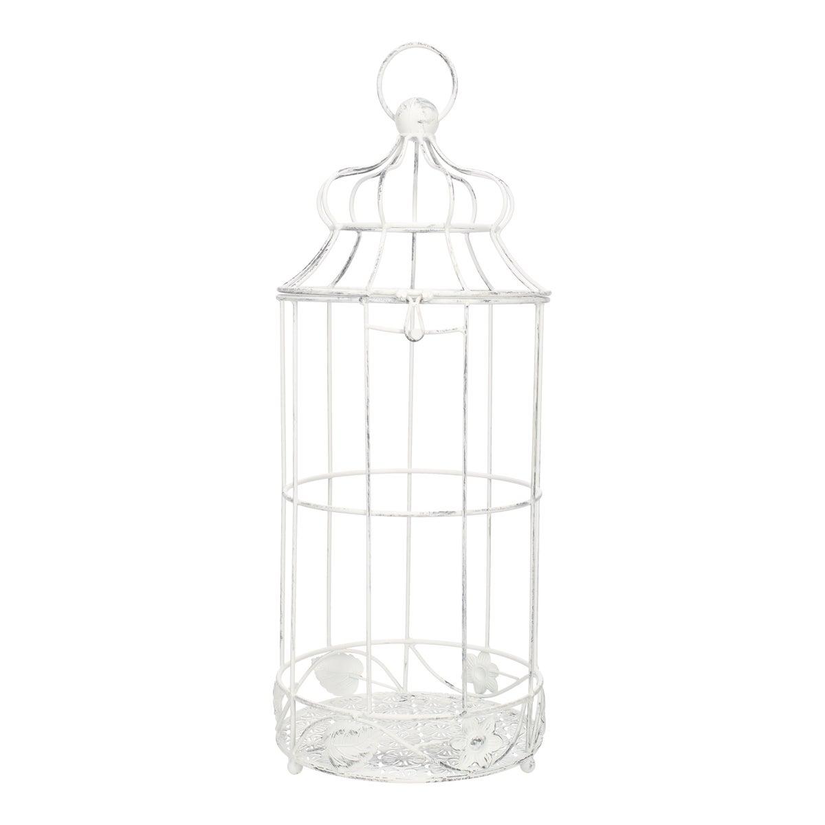 Vogelkooi metaal antique white Vogelkooi metaal antique white