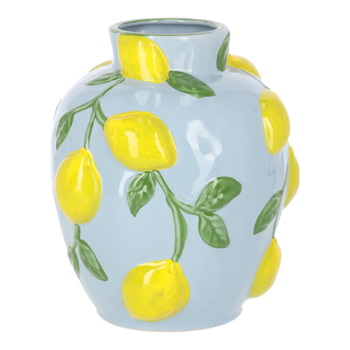 Vaas citrus blauw 19 cm Vaas citrus blauw 19 cm