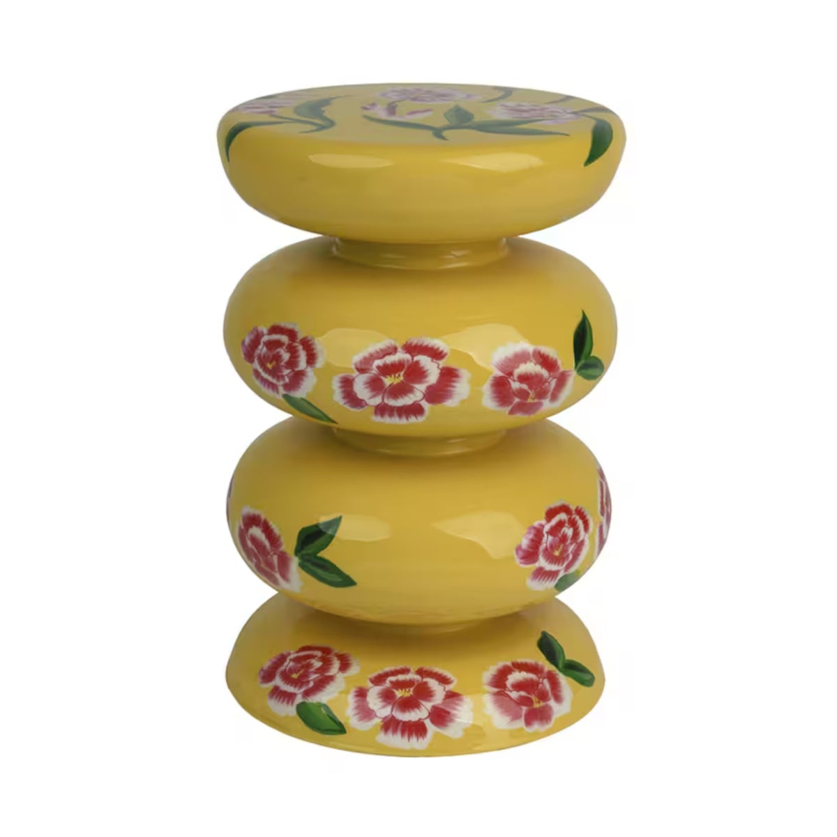 Bijzettafel indoor flower geel 38 cm Bijzettafel indoor flower geel 38 cm