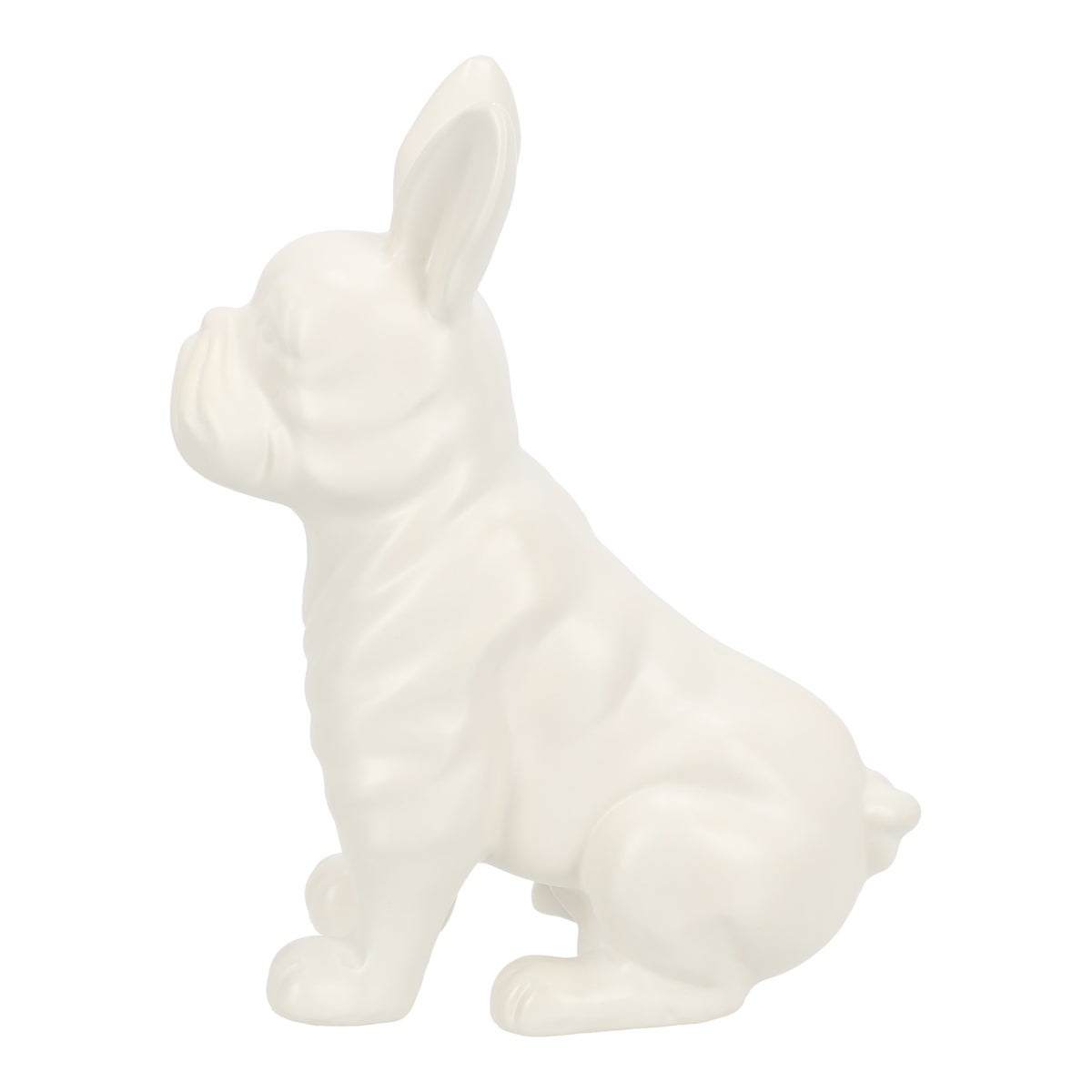 Beeld bulldog wit Beeld bulldog wit