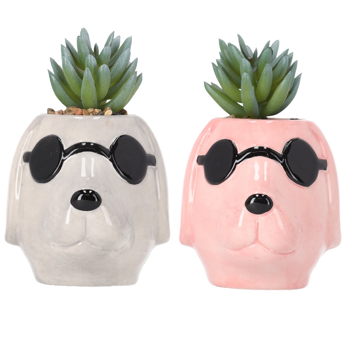 Plant in pot keramiek 11 x 8 x 12 cm Plant in pot keramiek 11 x 8 x 12 cm