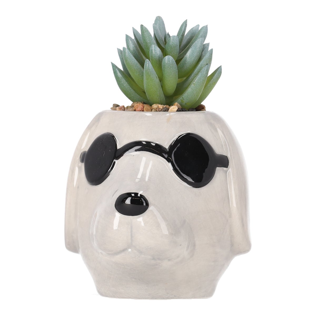 Plant in pot keramiek 11 x 8 x 12 cm Plant in pot keramiek 11 x 8 x 12 cm