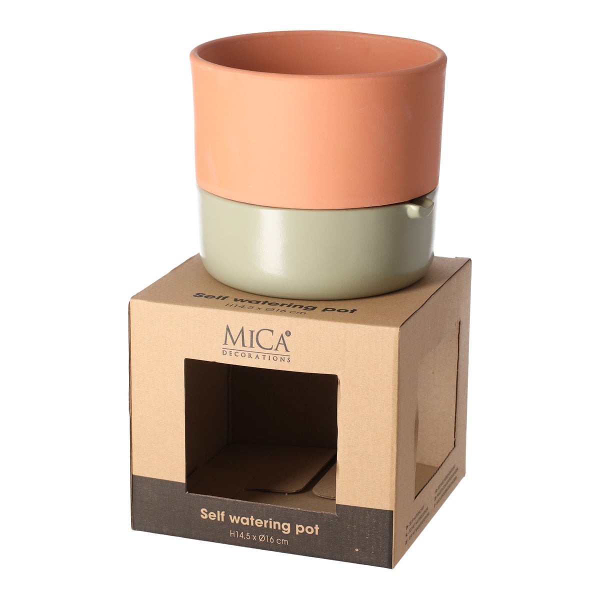 Venna selfwatering planter groen 14 x 16 cm Venna selfwatering planter groen 14 x 16 cm