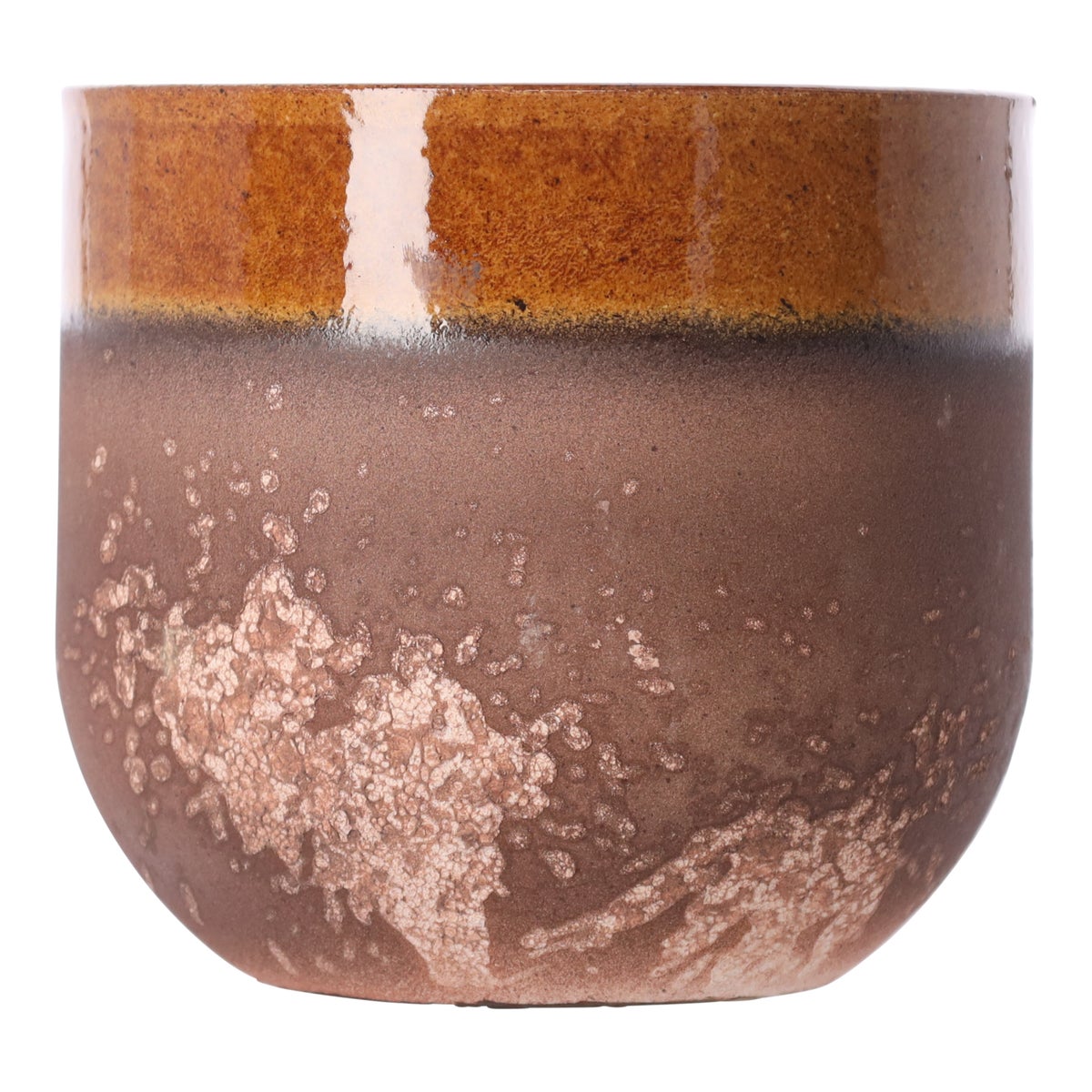 Nora bloempot 14 cm rond groen, donkergroen, oker - 3 assorti Nora bloempot 14 cm rond groen, donkergroen, oker - 3 assorti