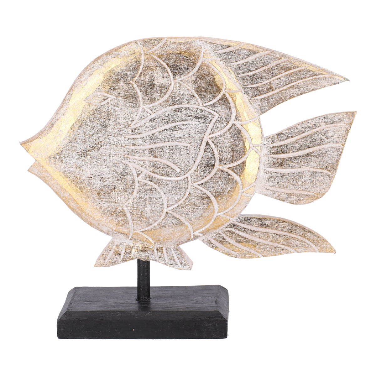 Beeld staand vis 34 x 29 cm Beeld staand vis 34 x 29 cm