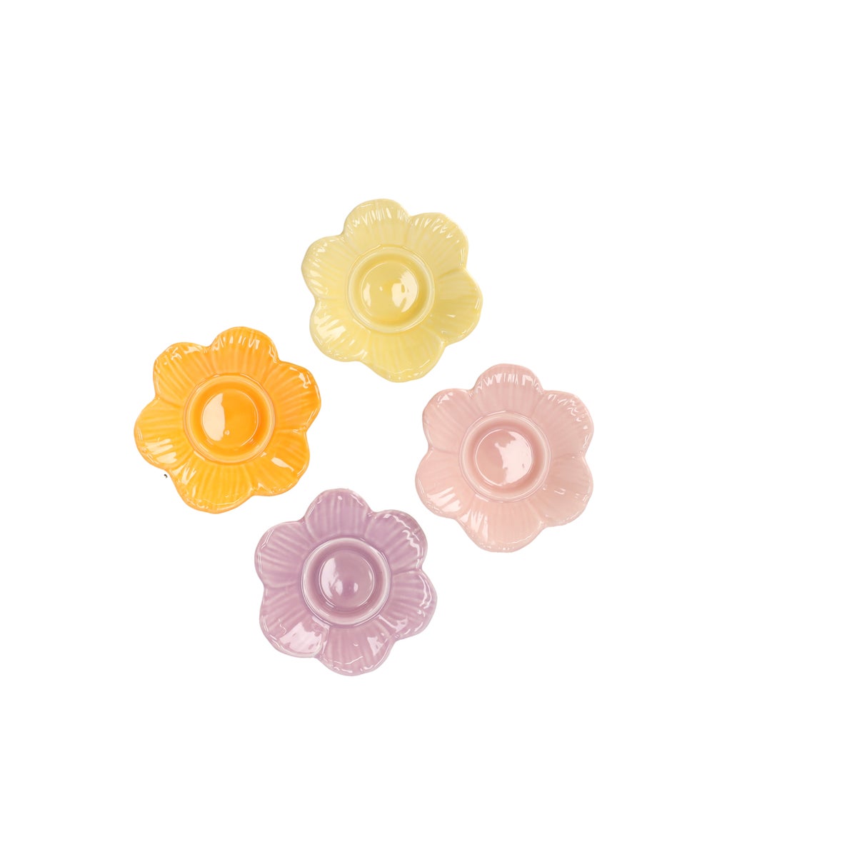 Kaarshouder bloem 11 x 5 cm 4 assorti Kaarshouder bloem 11 x 5 cm 4 assorti