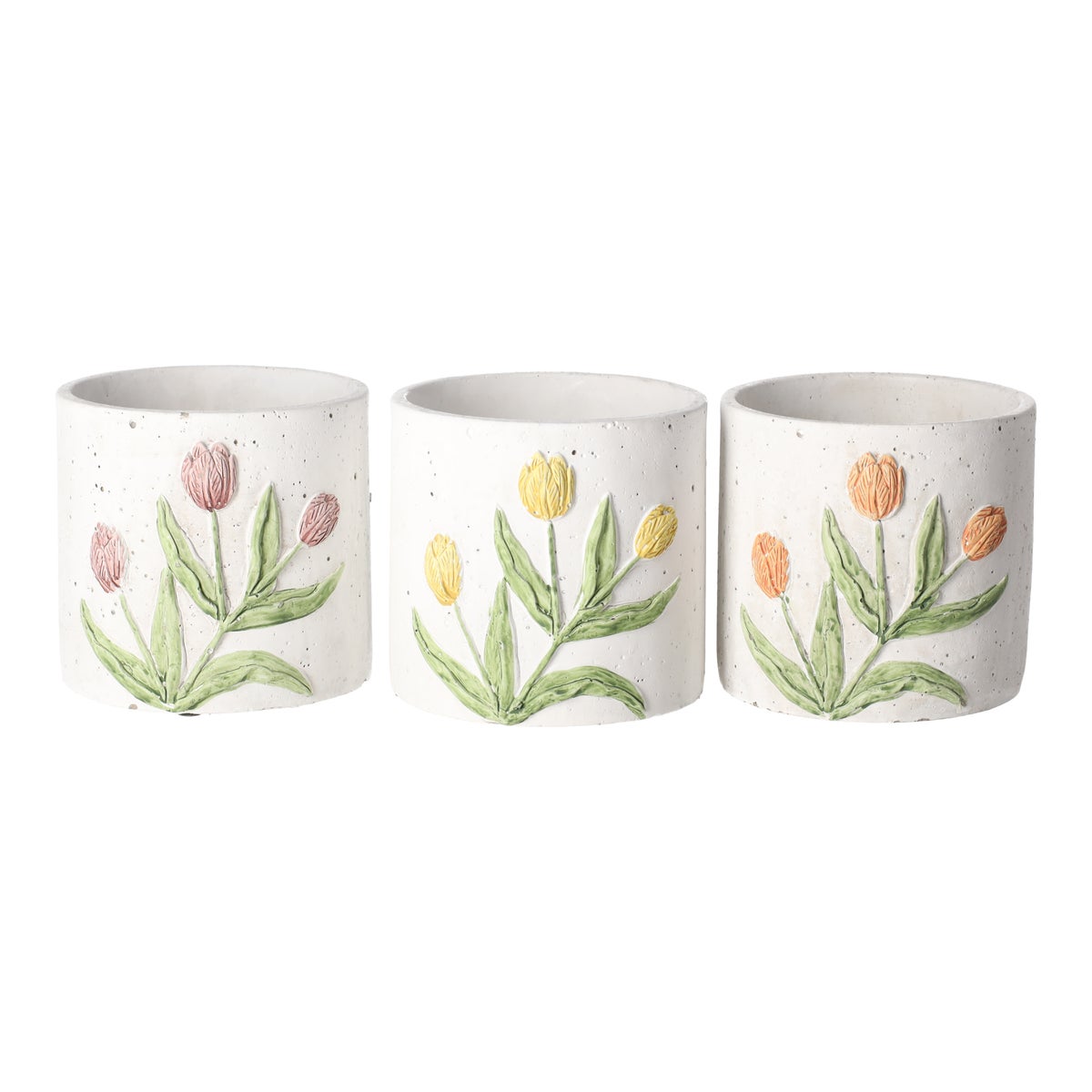 Bloempot cement 13 cm diverse uitvoeringen Bloempot cement 13 cm diverse uitvoeringen