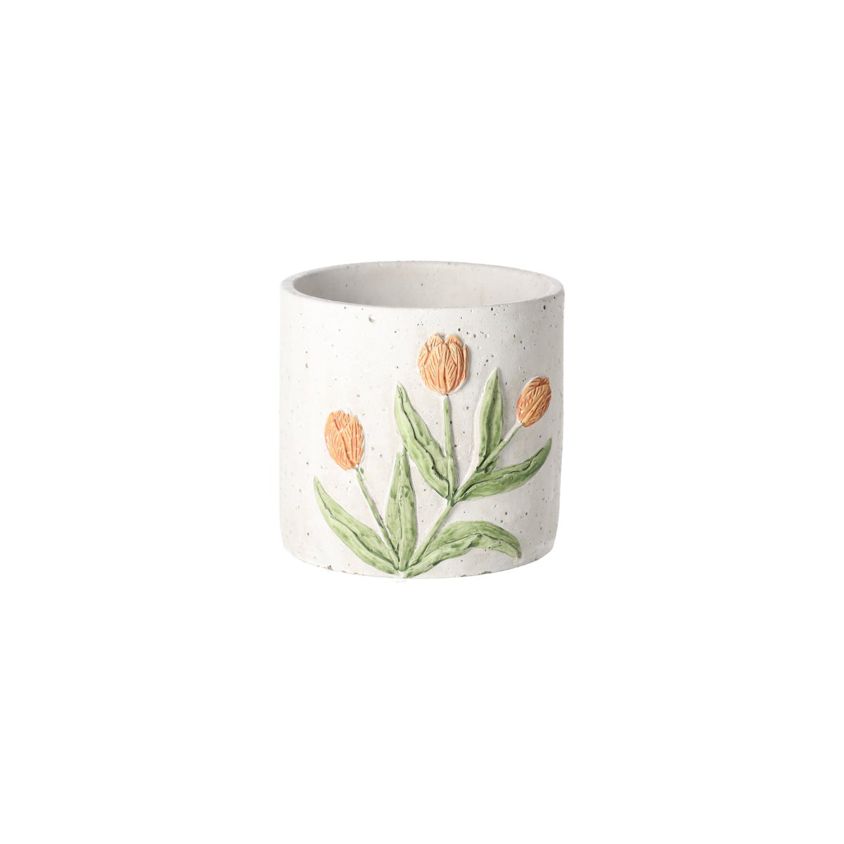 Bloempot cement 13 cm diverse uitvoeringen Bloempot cement 13 cm diverse uitvoeringen