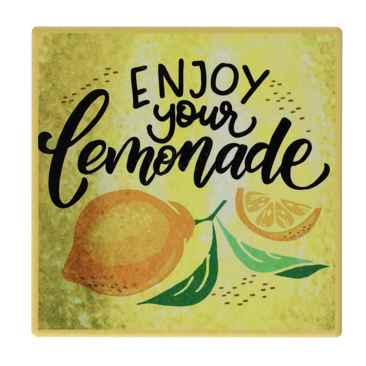 Onderzetter vierkant met citrusmotief 15 cm 6 assorti Onderzetter vierkant met citrusmotief 15 cm 6 assorti