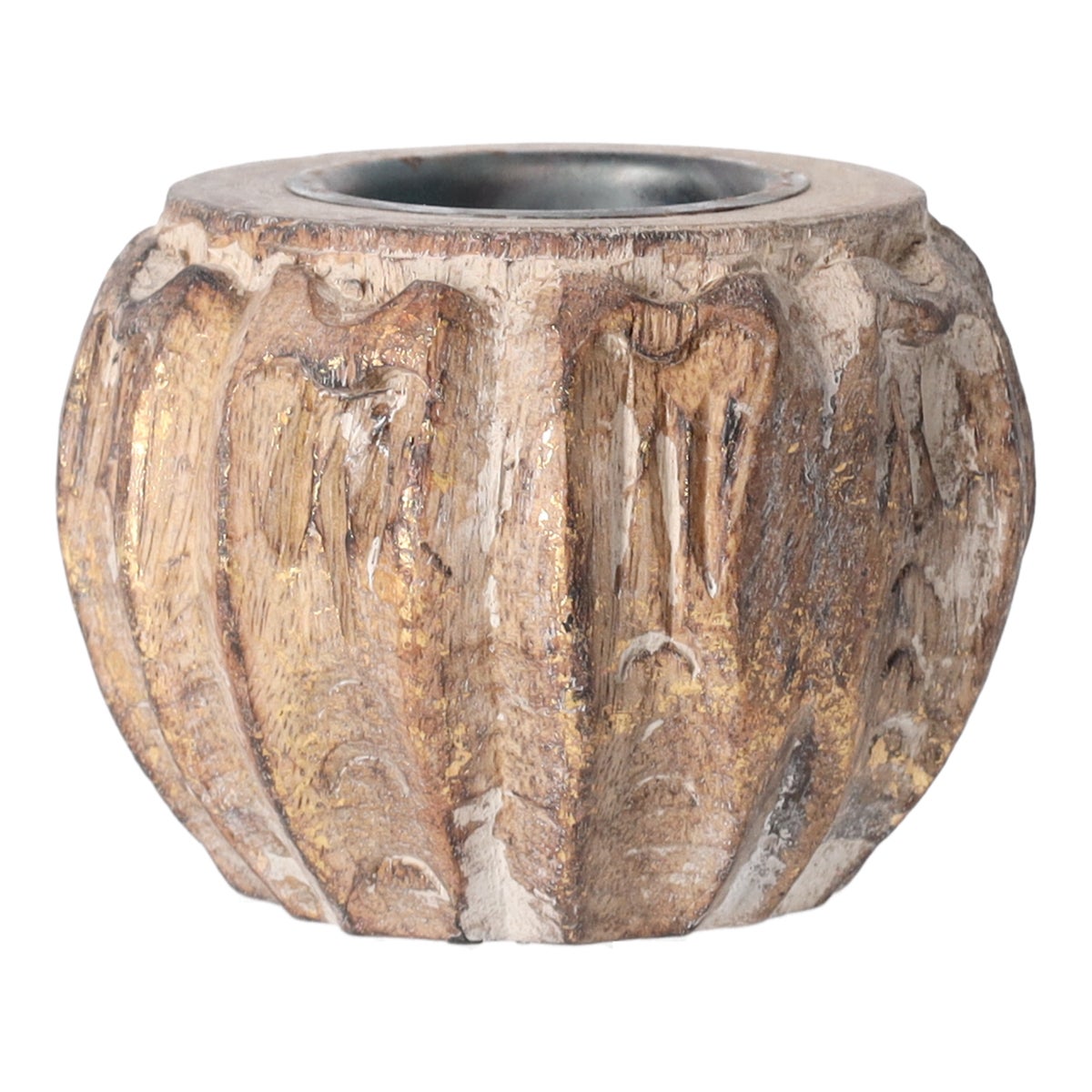 Theelichthouder 10 cm vintage goud Theelichthouder 10 cm vintage goud